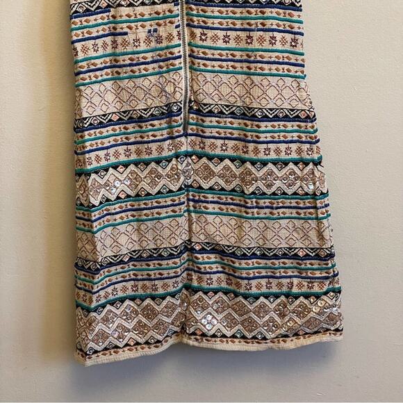 Lucky Brand S bohemian sequin mini dress heavyweight - Picture 7 of 8